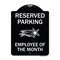 Signmission Reserved Parking Employee of Month 1 Heavy-Gauge Aluminum Sign, 24" x 18", BW-1824-23150 A-DES-BW-1824-23150 - alternate 1